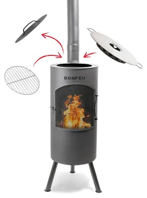 Produktbild von BonFeu BonTino, schwarzer Gartenofen