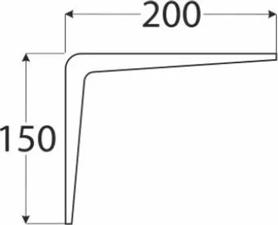 Zdjęcie produktu dla Regalwinkel in weiss 200 x 150 mm