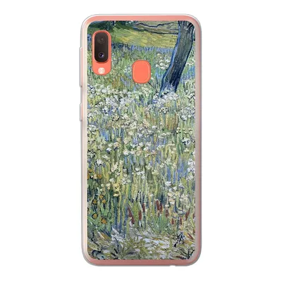 Produktbild von MuchoWow® Handyhülle Schutzhülle Hülle für Samsung Galaxy A20e Baumstämme im Gras - Vincent van Gogh Silikon Softcase Handy Hülle - Abdeckung