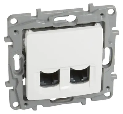 Immagine prodotto di Presa NILOE 2xRJ45 bianco cat.6e UTP 764574