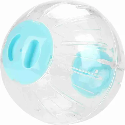 Zdjęcie produktu dla Nowoczesna plastikowa piłka do biegania i ćwiczeń dla małych chomików i myszoskoczków, średnica 18,5 cm (niebieska)