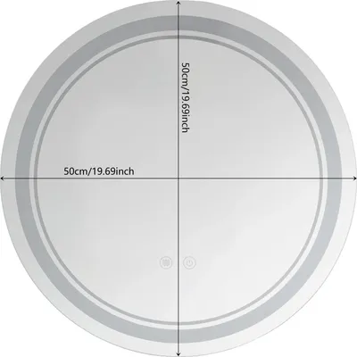Obrázok produktu pre LED kozmetické zrkadlo, nastaviteľná jasnosť, funkcia odmlžovania, svetlošedá farba
