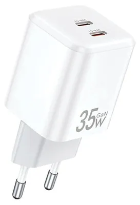 Image de Awei Ład. Réseau. Pd65-Eu 35W2X Usb-C Blanc/Blanc Gan