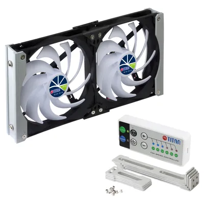 Produktbild von Titan TTC-SC20(A)+ Kühlschrank-Doppellüfter 92x25mm IP55, Timermodus