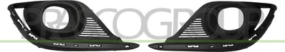 Produktbild von PRASCO Lüftungsgitter Grill Stoßfänger mit Loch/Löchern für Nebellampen Schwarz