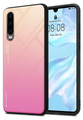 Produktbild von Cadorabo Hülle für Huawei P30 Schutz Hülle in Schwarz Handyhülle TPU Etui Cover Case Tempered Glas