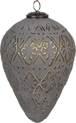 Produktbild von Clayre & Eef Weihnachtskugel 21 cm Grau Glas