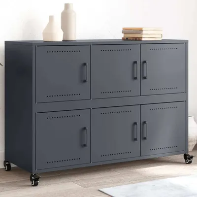 Produktbild von vidaXL Sideboard Anthrazit 100,5x39x72 cm Stahl
