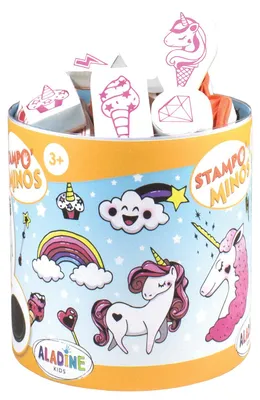 Produktbild von Aladine Stempelset Einhorn Schaumstoffstempel Kinder Kreatives Spielen