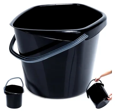 Produktbild von Eimer Putzeimer Kunststoff-Eimer Plastikeimer schwarz 5 L