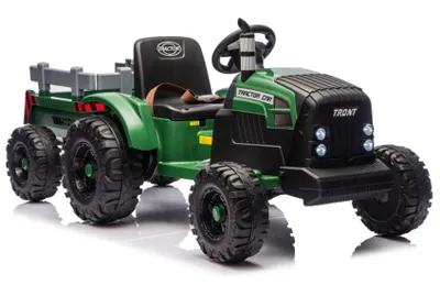 Immagine prodotto di CH9959B Trattore a batteria con rimorchio, verde scuro, 24 V