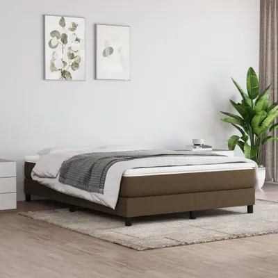 Produktbild von "2024"cloris Boxspringbett mit Matratze Dunkelbraun 140x190 cm Stoff - Klassische Betten CHY68863356
