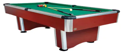 Produktbild von Pooltisch Braun Billardtisch Spieltisch Freizeittisch Spieloberfläche 9ft
