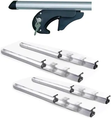 Obrázok produktu pre Nosič zábradlia strešného nosiča VDP Brio Fix&Slide Duo kompatibilný s Mercedesom triedy E od 09 hliník
