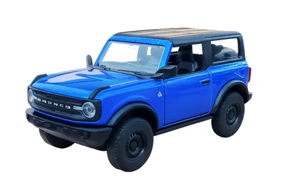 Produktbild von Ford Bronco 2023 Black Diamond Modellauto aus Metall mit Rückzug Modell Auto Spielzeugauto 43 (Blau-Metallic)