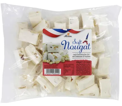 Produktbild von Rexim Soft Nougat, nach französischer Art mit Erdnüssen und Früchten, 450 g