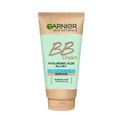 Zdjęcie produktu dla GARNIER Hyaluronic Aloe All-In-1 BB Cream nawilżający krem BB do skóry mieszanej i tłustej Śniady 50ml