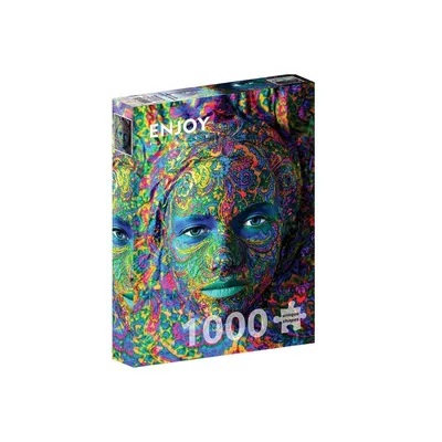 Zdjęcie produktu dla Puzzle 1000 elementów Enjoy – Kobieta z kolorowym makijażem artystycznym