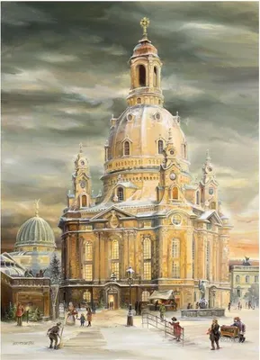 Productafbeelding van Adventskalender Dresden Frauenkirche met gedetailleerde illustratie