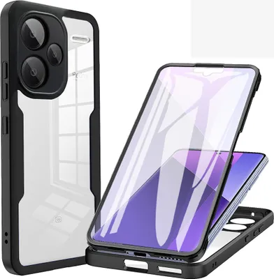 Produktbild von Schutzhülle für Xiaomi Redmi Note 13 Pro+, Eingebautem Displayschutz 360 Grad Komplettschutz Handyhülle Schwarz