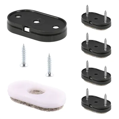 Produktbild von WAGNER QuickClick® Filzgleiter Wollfilz ULTRASOFT - 8x Schraube, je 4x Basis 35 x 20 mm & Gleiter 32 x 17 mm, DE Ware - 15783100