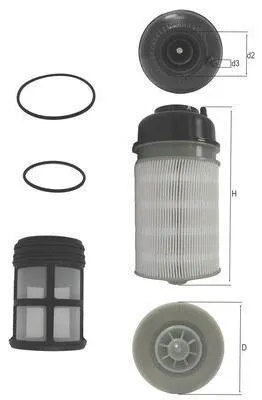 Produktbild von Kraftstofffilter MAHLE KX 602KIT passend für MERCEDES-BENZ ACTROS MP4 / MP5