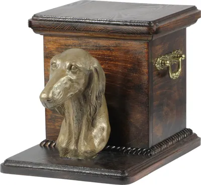 Image de Saluki - Urne pour cendres de chien avec statuette, urne élégante pour chien, urne exceptionnelle avec buste de chien de la marque Art-Dog.