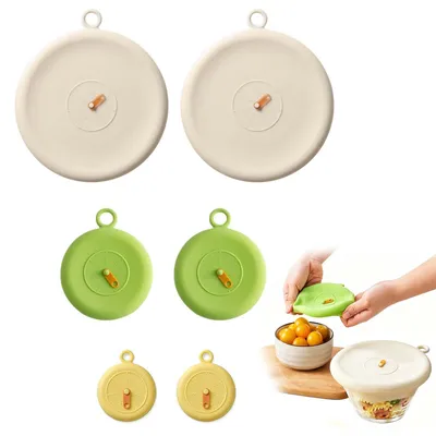 Silikondeckel 6er-Set, universell, dehnbar, wiederverwendbar, 18/10/6,5 cm