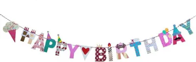 Produktbild von Oblique Unique Happy Birthday Girlande Banner Geburtstag Party - bunt