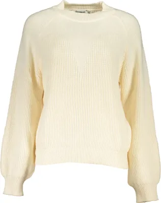 Produktbild von Weißer Damenpullover mit Rollkragen & Kontrastdetails - Elegant & Modern