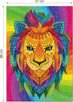 Image de Roovi Puzzle Lion abstrait - 1000 Teile Puzzle