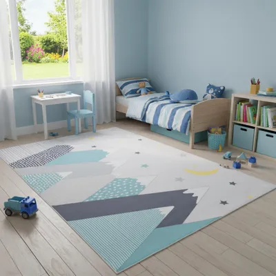 Obrázok produktu pre Tapiso koberec JOY krátky vlasový koberec protišmykový ľahko udržiavateľný moderný hrací koberec detská izba 200 x 300 cm