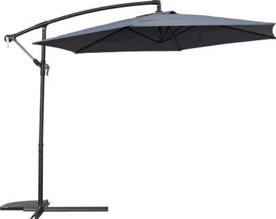 Produktbild von TPFGarden® Premium Ampelschirm / Kurbelschirm LAURA 300cm mit Ständer & Kurbel | Gestell Aluminium | UV Schutzfaktor 50+ (höchste Stufe) | Farbe Sonnenschirm / Gartenschirm: Grau