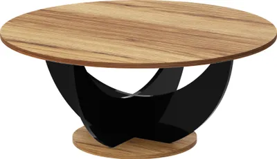 Produktbild von Design Couchtisch HRC-111 Hochglanz Wohnzimmertisch Highgloss Rund Tisch ⌀100 cm x 45 cm