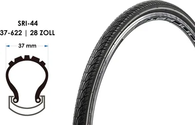 Produktbild von 28 Zoll Fahrrad Reifen Dutch Perfect No Puncture 37-622 SRI-44 Schwarz Reflex