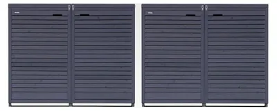 Produktbild von Mülltonnenbox 240L Adria24 für 4 Mülltonnenverkleidung aus imprägniertem Holz in Anthrazit