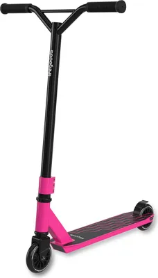 Produktbild von LifeGoods Stunt Scooter Fly X - ab 6 Jahre - Tretroller für Kinder - Jungen/Mädchen - 100mm - 100KG - Schwarz/Rosa