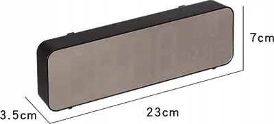 Obrázek produktu pro Elektronické hodiny digitální led budík teploměr zrcadlo stojící usb baterie