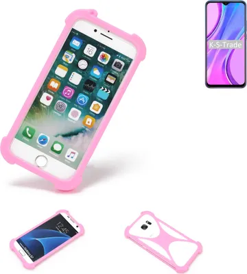 Produktbild von K-S-Trade Handy Hülle kompatibel mit Xiaomi Redmi 9 Schutz Hülle Bumper Silikon Schutz Hülle Cover Case Silikoncase Silikonbumper TPU Softcase