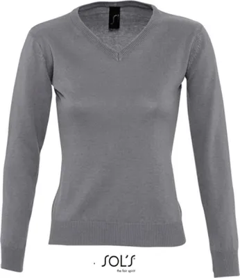 Produktbild von SOLs 90010 | Womens V Neck Sweater Galaxy - Farbe: Red - Größe: XS