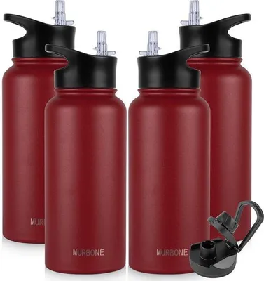 Immagine prodotto di Borraccia in acciaio inossidabile da 1 litro, senza BPA, con isolamento sottovuoto, per lo sport