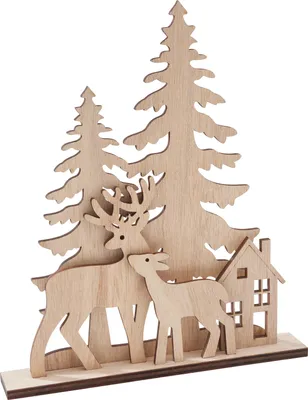 Produktbild von VBS Holz-Steckmotiv "Rehe am Waldesrand", 5-tlg.