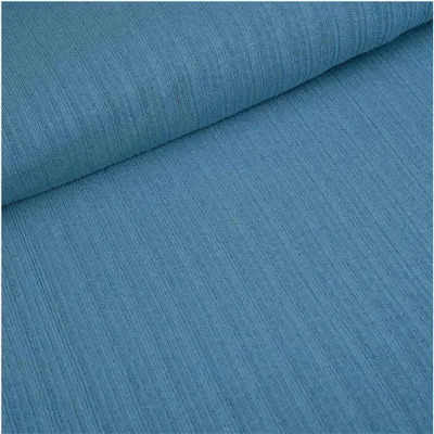 Bio Leinenstrick Baumwollstoff ab 0,5x1,5m Leinen-Stoff Baumwolle Meterware hellblau