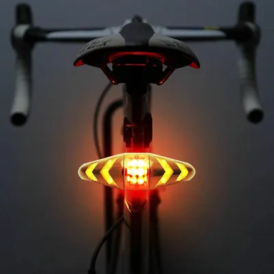Immagine prodotto di 1 luce posteriore per bicicletta, luce LED posteriore con porta USB e luci lampeggianti a laser, con telecomando wireless
