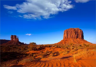 Produktbild von Wallario Poster - Monument Valley am Abend I, Kunstdruck Größe: 70 x 100 cm