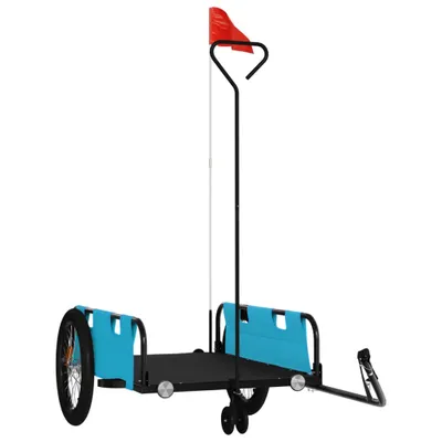 Obrázok produktu pre vidaXL Príves na bicykel Modro-čierna tkanina Oxford a žehlička
