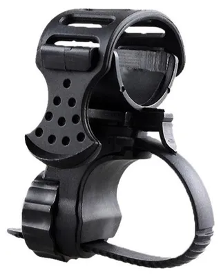 Productafbeelding van Fietstaslamp houder, stuur, rubber, fietslamp clip, licht houder, 360 graden rotatie, verstelbaar
