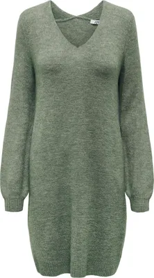 Produktbild von Langarm Strickkleid Midi V-Ausschnitt Pullover Dress Knielang JDYELANORA | M