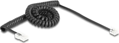Produktbild von Delock - Telefonkabel - RJ-11 (M) zu RJ-45 (M) - 3 m - gewickelt - Schwarz