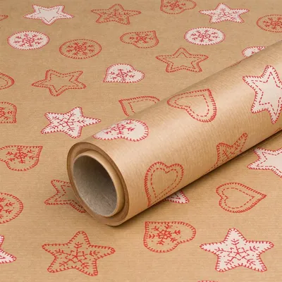 Produktbild von Geschenkpapier für Weihnachten, Plätzchen, Braun, 0,70 x 10 m